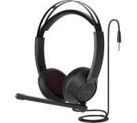 HP11-D Wired Headphones,Double Ear Headphones (Stereo) with Microphone,Connection to PC/Mac/Mobile Via 3.5 mm Cable,Compatible with Zoom/Teams for Calls/Conferences