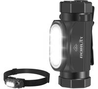 Hp130 Mini Torch, 1150 Lumen Rechargeable Flashlight With Headband For Headlamp, Ip68 Waterproof, Clip, Magnetic, For Camping, Running And Work
