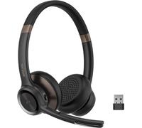 HP30 Wireless Bluetooth Headset with Microphone,Handsfree or Wired for PC/Mobile,30m Range,PC Headset Connection Dongle for Zoom/Skype,Conference/Office/Travel/Training