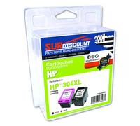 Hp304xl Bk + Cl Pack De 2 Cartouches Remanufacturées Surdiscount