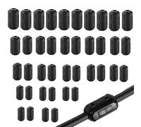 Hpamba 40PCS Anneau de ferrite amovible Ferrite Anneau Noyau Anneau de Ferrite Manchons Jeu de noyaux d'anneaux de ferrite Antiparasite pour Câble RFI EMI Anti Bruit D'améliorer L'intégrité du Signal