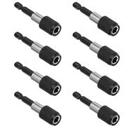 Hpamba Lot de 8 porte-embouts magnétiques 6,35 mm (1/4") - Système de changement rapide avec autoverrouillage - Lot de 8 supports d'embouts en acier carbone de 60 mm pour visseuse sans fil comme