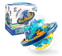 Hpbaggy 150 BarrièRes 3D Labyrinthe Balle,Labyrinthe Sphérique,Jouets Labyrinthe Spherical,Boule de Labyrinthe 3D Maze,3D Labyrinthe Boule,Labyrinthe Ball Puzzle Toy (Couleur150)
