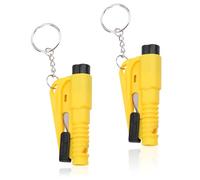 Hpbaggy 2 PCS Porte-CléS SéCurité Voiture 3 en 1 Brise-Vitre d'urgence, Sifflet de Survie, Brise-vitre d'urgence, Brise-Vitre et Coupe-Ceinture, pour Une éVasion Rapide et SéCuriséE