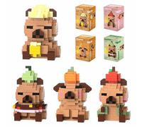 Hpbaggy 4 Pièces Blocs de Construction Capybara, Mini Brique Figure Capybara, Jeux de Construction Capibara, Mini Blocs Capybara Ensemble, Cadeaux de Fête, Décoration de Maison