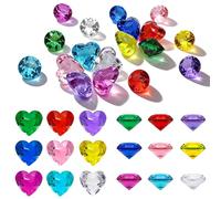 Hpbaggy Lot de 18 Jouets de Plongée, Jouet de Plongée en Pierre Précieuse, Gemme Jouet Piscine, Pierre Précieuse sous-Marine, Gros Diamants Colorés pour Garçons Filles Chasse au Trésor