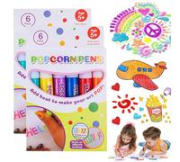 Hpbaggy Stylos Gonflés Magiques 12 PCS, Stylos à Popcorn Magiques, Magic Puffy Pens Bubble Pen, Stylo Pop Corn Magique, Utilisé pour la Peinture, l'écriture de Cartes de Vœux, les Graffitis