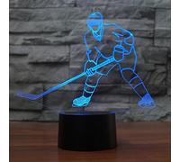 HPBN8 Ltd 3D Palet de Hockey LED Lampe Art Déco Lampe Lumières LED Décoration Lumière Touch Control 7 Couleurs Change Alimenté par USB Enfants Cadeau Anniversaire Décoration de Noël