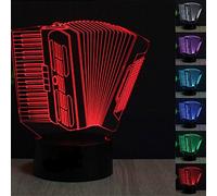 HPBN8 Ltd Illusion 3D Accordéon LED Lampe Art Déco Lampe Lumières LED Décoration Lampes Touch Control 7 Couleurs Change Veilleuse USB Powered Enfants Cadeau Anniversaire Noël Cadeaux