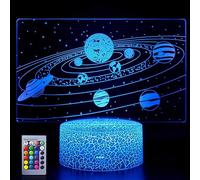 HPBN8 Ltd Illusion 3D Planète LED Lampe Lumières LED Décoration Lampes Télécommande Touch Control 7/16 Couleurs Change Veilleuse USB Powered Enfants Cadeau Anniversaire Noël Cadeaux