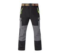 Hpbygstae Pantalon Thermique Imperméable pour Enfants, Neige et Ski Softshell, Cargo Doublé d'Extérieur d'Hiver, #62-Black Grey, 140-150