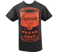 HPC Captain Sensible Mens Punk T-T-Shirts à Manches Courtes Soup Pop Art 1977 Punk Rocker The Damned(Medium)
