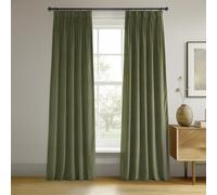 HPD Half Price Drapes 1 Panneau de Rideau occultant en Velours plissé, pour Salon et Chambre à Coucher - 63,5 x 274,3 cm (l x L), Vert Chasseur