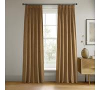 HPD Half Price Drapes 1 Panneau de Rideau occultant en Velours plissé, pour Salon et Chambre à Coucher - 63,5 x 274,3 cm (l x L), Ambre doré