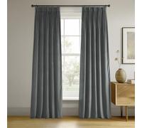 HPD Half Price Drapes 1 Panneau de Rideau occultant en Velours plissé, pour Salon et Chambre à Coucher - 63,5 x 213,4 cm (l x L), Gris Naturel