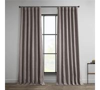 HPD Half Price Drapes BOCH-LN185-P Rideaux occultants en Faux Lin pour Chambre à Coucher (1 Panneau), 127 x 304 cm, Vison