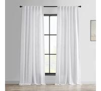 HPD Half Price Drapes FHLCH-VET13191-84 Rideau Lourd Imitation Lin (1 Panneau), 127 x 213 cm, Blanc Riz