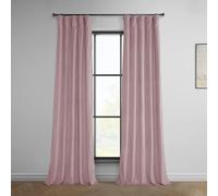 HPD Half Price Drapes Heritage Rideau en Velours Pelucheux, Rose Ballet, 127 x 243 cm