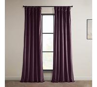 HPD Half Price Drapes Heritage Rideaux occultants en Velours Pelucheux de 213,4 cm de Long pour Chambre à Coucher et Salon 127 x 213 cm (1 Panneau), Prune d'hiver