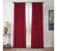 HPD Half Price Drapes Heritage Rideaux occultants en Velours Pelucheux de 274,3 cm de Long pour Chambre à Coucher et Salon 127 x 274,3 cm (l x L) (1 Panneau), Rouge cinéma, 127 x 274,3 cm (l x L)