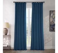 HPD Half Price Drapes Heritage Rideaux occultants en Velours Pelucheux de 274,3 cm de Long pour Chambre à Coucher et Salon 127 x 274,3 cm (l x L) (1 Panneau), Bleu éternel, 127 x 274,3 cm (l x L)