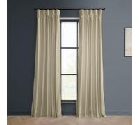 HPD Half Price Drapes Heritage Rideaux occultants en Velours Pelucheux pour Chambre à Coucher et Salon, 1 x Panneau, 127 x 243,8 cm (l x L), Beige Macchiato