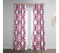 HPD Half Price Drapes PRTW-D23D-96 Rideaux en Coton imprimé pour Chambre à Coucher et Salon 127 x 243 cm Rose Mecque