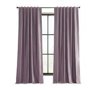 HPD Half Price Drapes Rideau occultant Vintage texturé Imitation Dupioni (1 Panneau), mélange de Polyester et de Polyester, Prune fumée, 127 x 274 cm