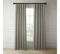 HPD Half Price Drapes Rideaux Italiens Imitation Lin pour Chambre à Coucher 127 x 120 cm (1 Panneau), FLCH-FM20129-120, Gris Taupe