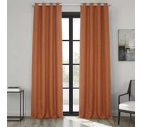 HPD Half Price Drapes Rideaux occultants à œillets pour Salon et Chambre à Coucher (1 Panneau), mélange de Polyester, Orange désert, 127 x 243 cm