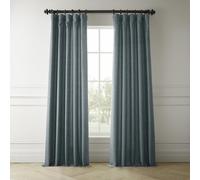 HPD Half Price Drapes Rideaux occultants en Lin Italien pour Chambre à Coucher et Salon 274,3 cm de Long (1 Panneau), 127 x 274,3 cm (l x L), Bleu suédois