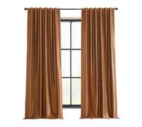 HPD Half Price Drapes Rideaux occultants en soie synthétique - 213,4 cm de long - Pour chambre à coucher et salon - Rideaux occultants texturés vintage (1 panneau), 127 x 213 cm (l x L), bouilloire en