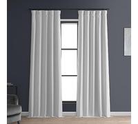 HPD Half Price Drapes Rideaux occultants Solides à Isolation Thermique pour Chambre à Coucher - 243 cm de Long (1 Panneau) - Rideaux de fenêtre occultants en Lin pour Salon, 127 x 243 cm (l x L),