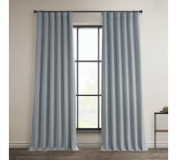 HPD Half Price Drapes Rideaux occultants texturés en Lin synthétique pour Chambre à Coucher, 243 cm de Long (1 Panneau), 127 x 243 cm (l x L), pour Salon, décoration d'intérieur, Gris chiné