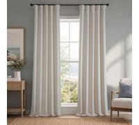 HPD Half Price Drapes Rideaux occultants texturés en Lin synthétique pour Chambre à Coucher, 304,8 cm de Long (1 Panneau), 127 x 304 cm (l x L), pour Salon, décoration d'intérieur, Bouleau