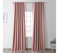 HPD Half Price Drapes Room Darkening Curtains 120 inches Long for Bedroom & Living Room (1 Panel), 50 X 120, Fresco Blush