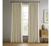 HPD Half Price Drapes Signature VPCH-180103-120 Rideaux occultants en Velours pour Chambre à Coucher 50 x 120 cm (1 Panneau), Sol Neutre