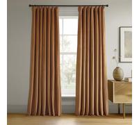 HPD Half Price Drapes Signature VPCH-180408-96 Rideaux occultants en Velours pour Chambre à Coucher 127 x 243 cm (1 Panneau), Citrouille brûlée