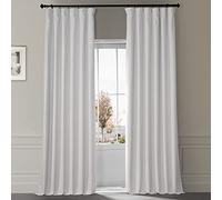 HPD Half Price Drapes VPYC-SBO161201-84 Signature Rideau occultant en Velours Blanc 127 x 213 cm