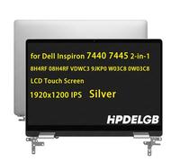HPDELGB Écran tactile LCD de rechange pour Dell Inspiron 7440 7445 2 en 1 8H4RF 08H4RF VDWC3 9JKP0 W03C8 0W03C8 1920 x 1200 IPS Argent