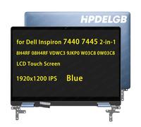 HPDELGB Écran tactile LCD de rechange pour Dell Inspiron 7440 7445 2 en 1 8H4RF 08H4RF W03C8 0W03C8 VDWC3 9JKP0 1920 x 1200 IPS Bleu