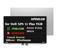 HPDELGB Remplacement pour Dell XPS 13 Plus 9320 09PG51 9PG51 1920 × 1200 13,4 pouces LCD Écran Tactile Digitizer Assemblée D'affichage Argent/Platine