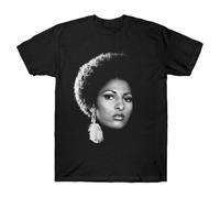 HPDFRRUYIOO 90s Pam Grier T-Shirt Short Sleeve All SizesBlackXL