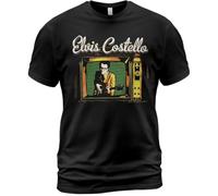 HPDFRRUYIOO Cotton Unisex T-Shirt Elvis Costello on Tour Music Shirt When I Was CruelBlackXL