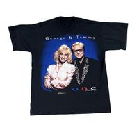 HPDFRRUYIOO Vintage 1995 George Jones & Tammy Wynette Tour Shirt Mens All SizeBlackL