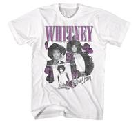 HPDFRRUYIOO Whitney Houston Orchid Collage Men's T Shirt R & B Pop Music MerchWhiteM