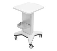 HPDTZ Chariot de beauté moderne avec plateforme et boîte latérale - Charge maximale : 60 kg - Avec quatre roulettes - Pour salon de beauté - Blanc