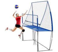 HPDTZ Filet de volleyball réglable en hauteur de 1,98 à 2,4 m - Filet d'entraînement mobile pour badminton et tennis - Filet de sport portable avec support en filet et filet à balles - Pour jardin