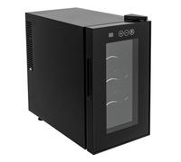 HPDTZ Refroidisseur de vin, réfrigérateur à vin 8 bouteilles Cave à vin pour vin rouge LED éclairage autonome plage de température 8-18 °C pour bar de bureau à domicile