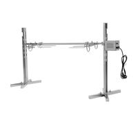 HPDTZ Tournebroche avec moteur, moteur de barbecue robuste, gril pour cochon de lait en acier inoxydable pour la famille et le camping, capacité de charge 30 kg, incluant un set d’ustensiles de grill